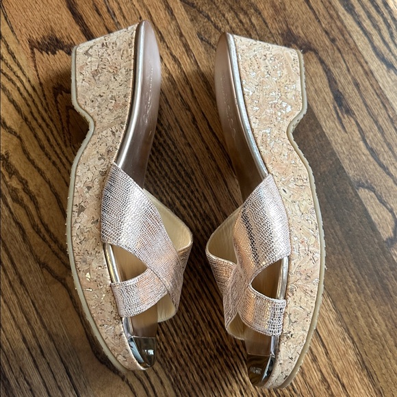 Jimmy Choo Metallic Crisscross Sandals - Picture 5 of 8